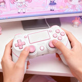 AceGamer 2 Pack wireless controller for PS4/Pro/Slim/PC with non-slip grip and USB-C cable (Pink and White)