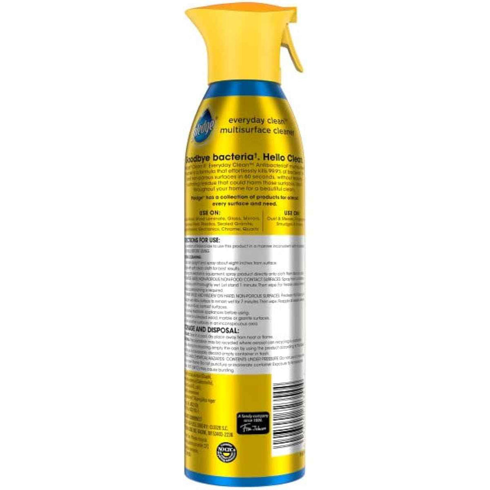 Pledge antibacterial multisurface cleaner spray, 9.7oz, fresh citrus scent, kills staph, salmonella, e. coli, and k. pneumoniae bacteria