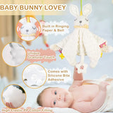 New Mom Gift Box Set - 11PCS Unisex Luxury Spa & Baby Essentials in Elegant Box | Bunny Lovey, Changing Pad, Socks - Baby Shower & Postpartum Care Package for Expecting Moms