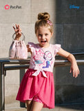 Disney Princess Frozen Elsa Minnie Mouse Stitch Toddler Girl Romper With Skirt Overlay Summer Jumpsuit with Bow 2-6 Years