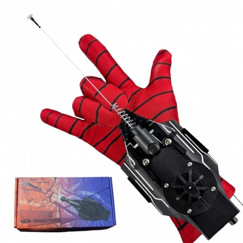 HNCSFW Spider Silk Launcher for Kids,Web Shooters- USB Type c Charging, Launch Distance 8ft - Can Grab Small Objects-Variety of Play Modes ((Black))