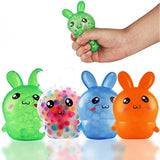Easter Basket Stuffers, 4 Pack Squishy Easter Bunny Stress Balls for Adults, Easter Basket Stuffers, Easter Toys Stress Relief Fidget Balls ,Easter Basket Ideas Gifts