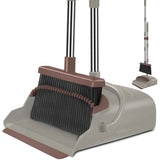 Kelamayi Upgrade Broom and Dustpan Set with Self-Cleaning Teeth and Long Handle