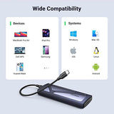 UGREEN SSD Enclosure, Tool-Free USB C External, 10Gbps M.2 NVMe to USB Adapter/Reader Supports M and B&M Keys and Size 2230/2242 /2260/2280 SSDs