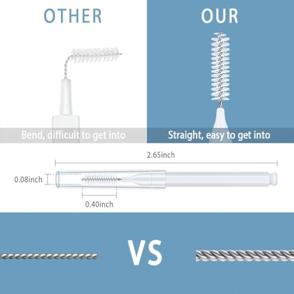 Shower Head Cleaning Brush for Small Hole,Multifunctional Shower Head Cleaner Tool Anti-Clogging Nozzle with Storage Boxes, Showerhead Cleaning Brushes Picks for Household Bathroom, White