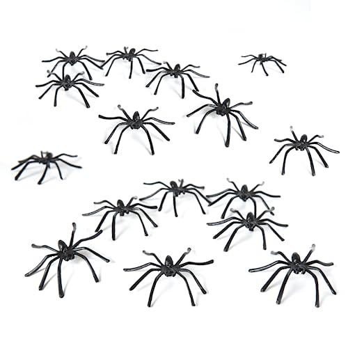 Happy Hippo Halloween Spider Web Decoration, 200 Sqare Feet & Plastic Spiders, Halloween Party Supplies, Spider Webs (Small, 200 Sq Feet) (8 Fake Spiders Included)