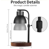 Dimmable Candle Warmer Lamp Adjustable Height Electric Wax Melt Warmer for Jar Scented Candles Suitable for Home Office Decor Birthday Gifts for Women Mom Grandma（with 2 Bulbs）