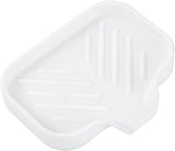 MicoYang silicone bathroom soap dish with drain spout, sink organizer, and sponge holder, 4.9 x 3.2 inches