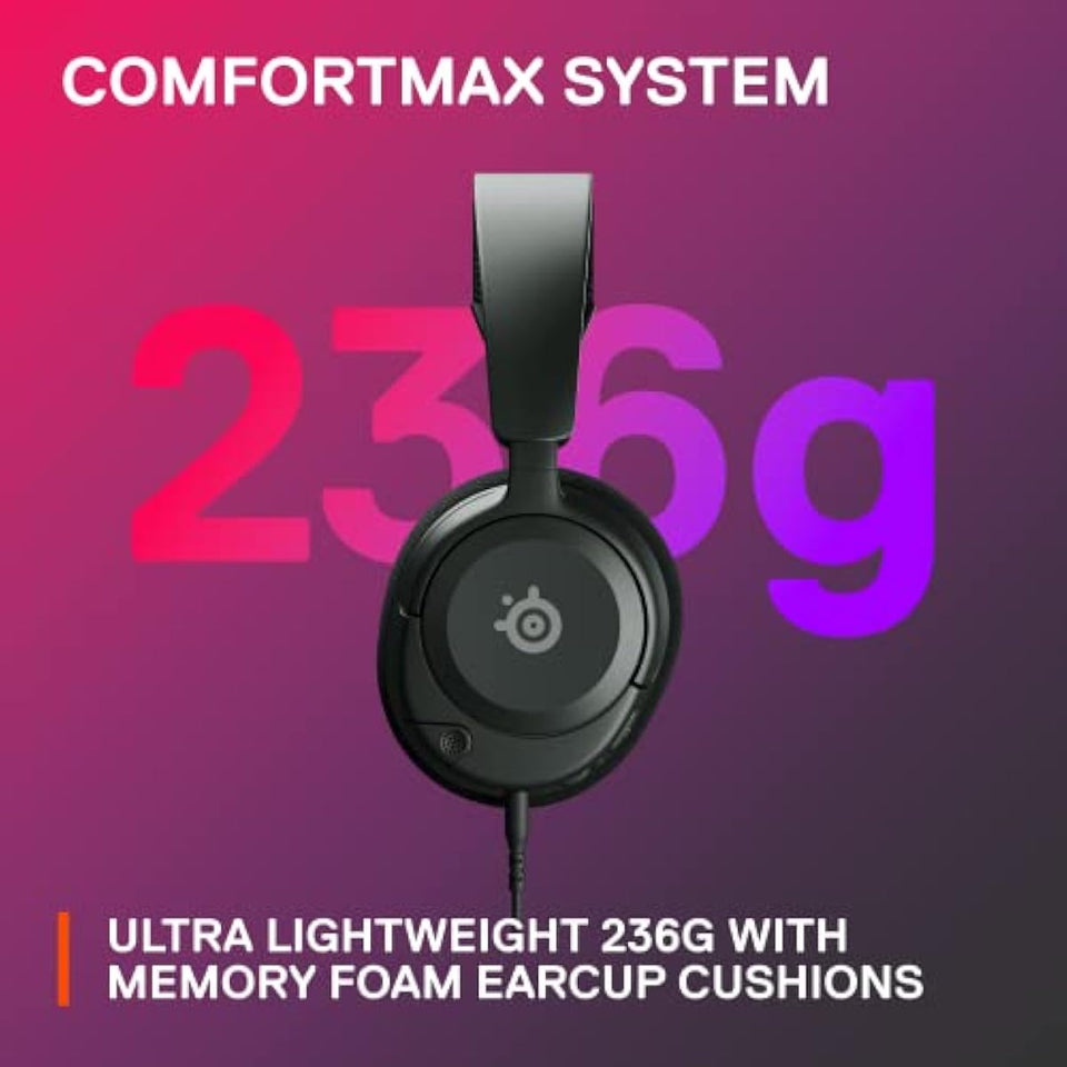 SteelSeries Arctis Nova 1 Multi-System Gaming Headset - Hi-Fi Drivers - 360° Spatial Audio - PC, PS5/PS4, Switch, Xbox - Black