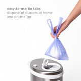 Ubbi Lavender Scented Disposable Diaper Sacks, Easy-To-Tie Tabs, 200 Count