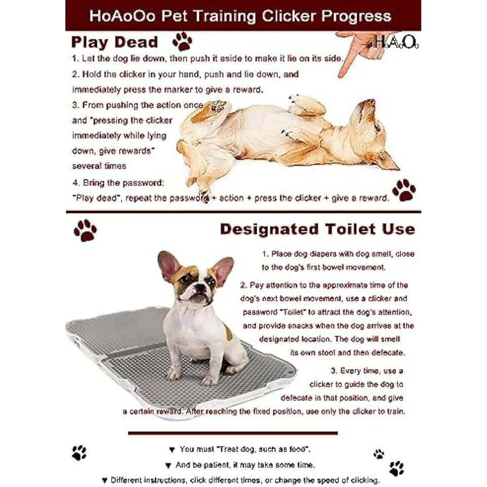 Pet Training Clicker with Wrist Strap - Dog Training Clickers (New Black + Blue)