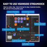 vsninside macro keypad stream controller deck gaming streaming shortcut keyboard