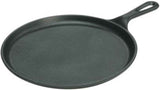 Lodge L9OG3 Cast Iron Round Griddle, Pre-Seasoned, 10.5-inch - Made in USA, Compatible with Stovetop, Oven, Grill & Campfire