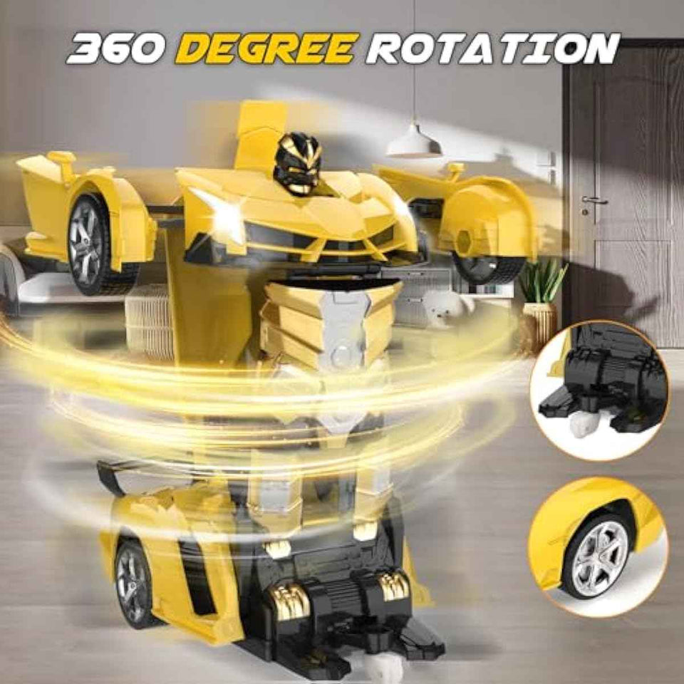 Transform remote control car toy for kids 4-8 years, 2.4GHz frequency, 360° rotation drifting