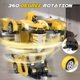 Transform remote control car toy for kids 4-8 years, 2.4GHz frequency, 360° rotation drifting