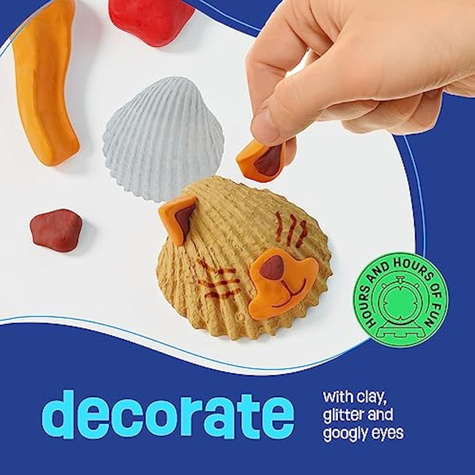 Dan&Darci Kids Sea Shell Painting Kit - Arts & Crafts Easter Gifts for Boys and Girls - Craft Activities Kits - Creative Art Activity Gift Toys for Age 6, 7, 8, 9, 10, 11 & 12 Year Old 8-12