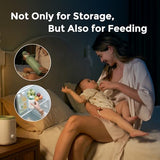 Momcozy Natural Baby Bottle, Wide-Neck, BPA Free Breast Milk Container, Storage Collection Bottle for Fridge & Milk Cooler, Breastfeeding Essential, 11 oz, 4 pcs
