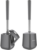 Setsail toilet brush and holder set, self-closing lid, long handle, easy cleaning, bathroom cleaning essentials