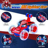 Kids Toys Spider RC Car for Boys 4-7 - Cool Spider Monster Remote Control Crawler Toy 360° Flip Fast Stunt & 4WD Light Up Wheel - Fun Boy Gift Idea for Birthday Chirstmas Stuff Age 3 4 5 6 7 8