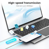 KYEHD 3-pack 10FT 60W fast charging USB-C cables for iPhone 17/16/15, iPad, MacBook, CarPlay and more, grey and white