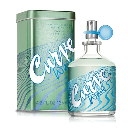 Curve Wave 4.2 fl oz Men's Cologne Fragrance Spray with Cool and Fresh Scent for Casual Day or Night Use
