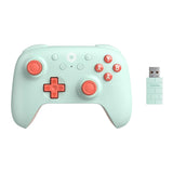 8bitdo ultimate 2c wireless controller for windows pc and android with 1000hz polling rate, hall effect joysticks and triggers, and remappable l4/r4 bumpers in green