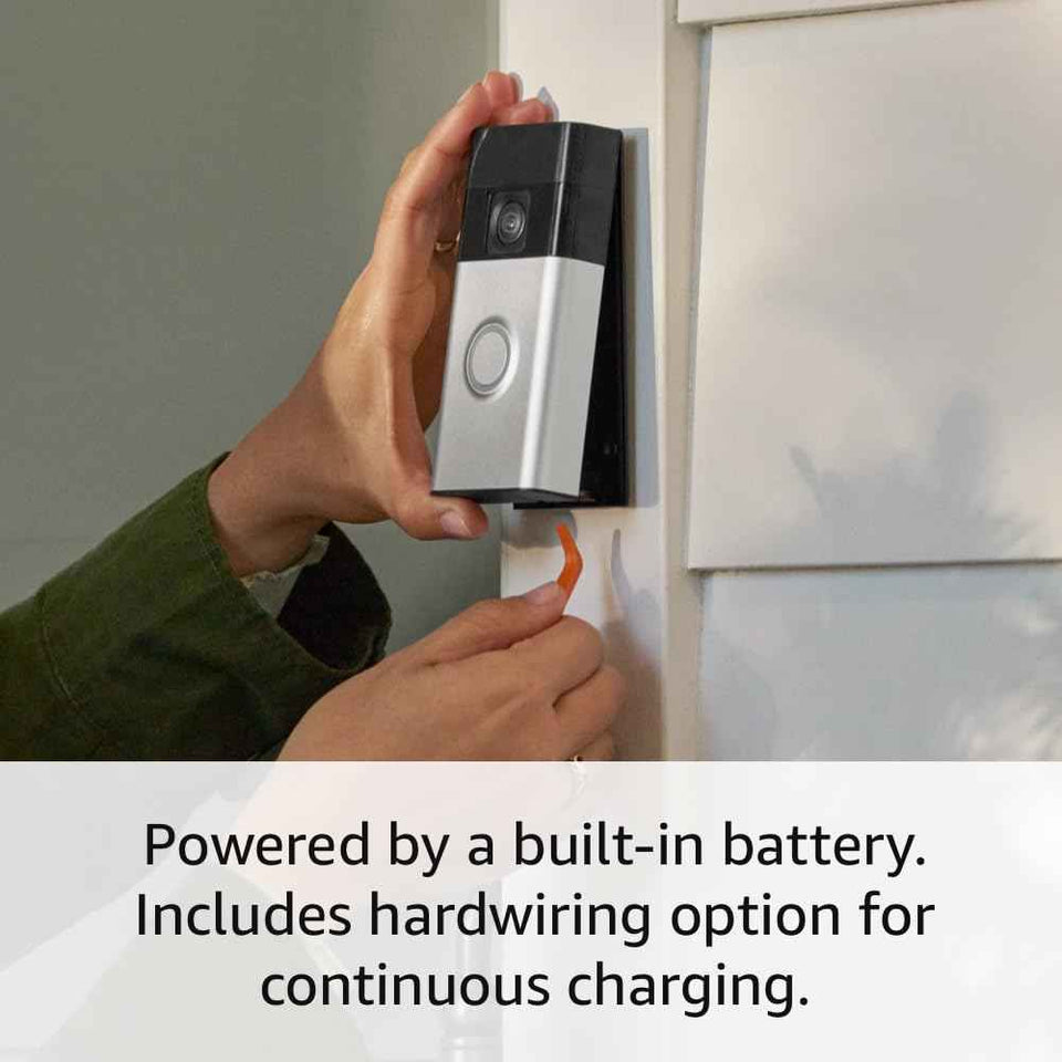 Ring Battery Doorbell (newest model), Home or business security with Head-to-Toe video, Live View with Two-Way Talk, and Motion Detection & Alerts, Venetian Bronze