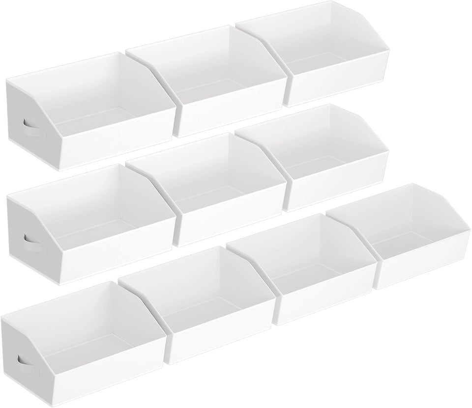 Large Fabric Trapezoid Storage Bins for Closet Organizer System 6 Pack