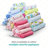 Spasilk newborn washcloths, 10-pack, 80% cotton, 20% polyester, 9x9 inches, various colorful prints