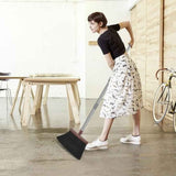 Kelamayi Upgrade Broom and Dustpan Set with Self-Cleaning Teeth and Long Handle