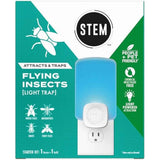 STEM Insect Trap - Indoor Fruit Fly & Gnat Pest Control for House, Home and Kitchen, Attracts & Traps Flying Bugs, Soft Blue Light - Includes 1 Plug-in Device & 3 Cartridges