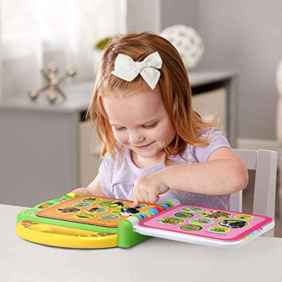 LeapFrog 100 Animals Interactive Learning Book, Green, for 18+ months, 6 double-sided pages, 2 AA batteries required