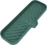 MicoYang silicone bathroom soap dish with drain spout, sink organizer, and sponge holder, 4.9 x 3.2 inches