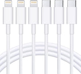 RCTech 3Pack 6FT Lightning cable MFi certified iPhone fast charger
