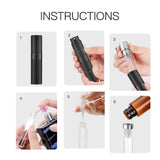LISAPACK 8ML Travel Perfume Atomizer Bottle (3PCS, Black)