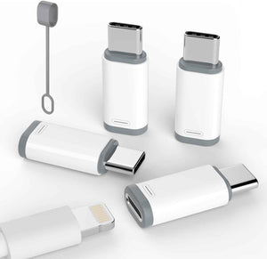 4 Pack Lightning to USB C Adapter for iPhone 15/16/17 Pro/17 Pro Max,for iPhone 17/16 Charger,17/16 Accessories,Fast Charging & Data Transfer,USB C Charger Connector Cable,Not for Audio/OTG