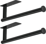 ASTOFLI Paper Towel Holder 304 Stainless Steel, Under Cabinet, Self-Adhesive, Matte Black, 12 Inch, No Drill