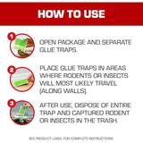 Tomcat Super Hold Glue Traps Mouse Size for Mice, Cockroaches, Spiders, and Scorpions, Ready-To-Use, 4 Traps