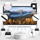 120inch outdoor projector screen with stand 16:9 4k hd portable movie screen for backyard camping theater