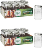 Ball Wide Mouth Glass Mason Jars with Lids and Bands, Used for Canning, Pickling, Juice, Jam, Jelly, Quart Size 32 Ounce (Pack of 2)