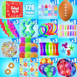 126-pack fidget toys for kids 8-12, sensory toys bulk autism autistic, classroom party favors