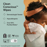 Honest Company Hypoallergenic Baby Wipes for Sensitive Skin, Fragrance-Free, 576 Count (6 Packs of 96)