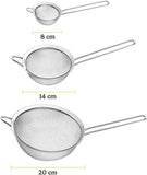 Cuisinart Mesh Strainers, 3-Count Set with Stainless Steel Mesh and Lifetime Warranty