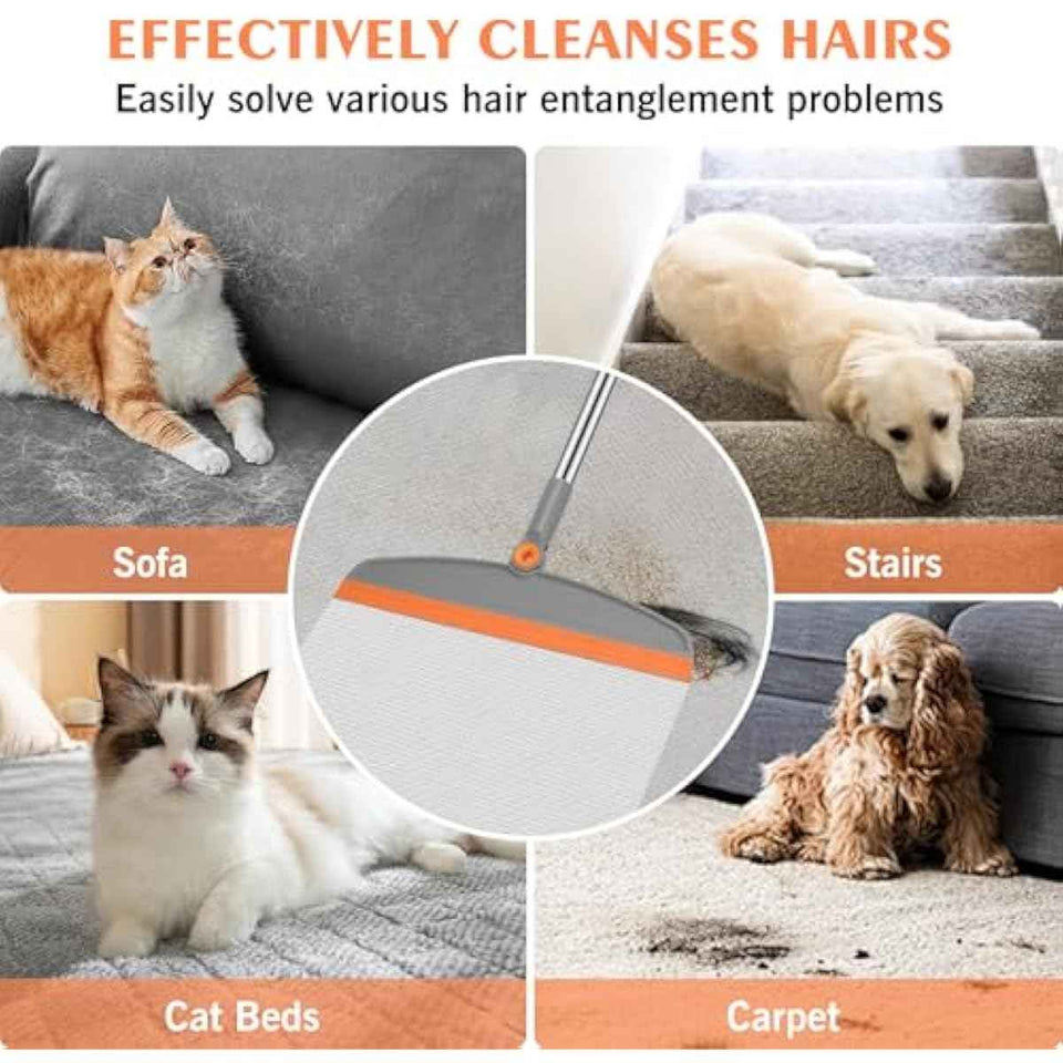54 inch adjustable multifunction silicone floor squeegee broom for bathroom kitchen tile pet hair cleaning