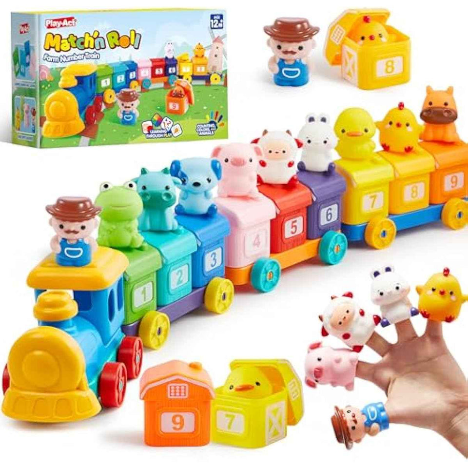 montessori learning toy for toddlers 1 2 3 years old play-act counting matching sorting farm animals