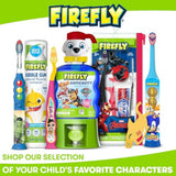 Firefly Clean N' Protect Baby Shark Toothbrush with soft bristles and anti-slip grip handle, battery included, ages 3+