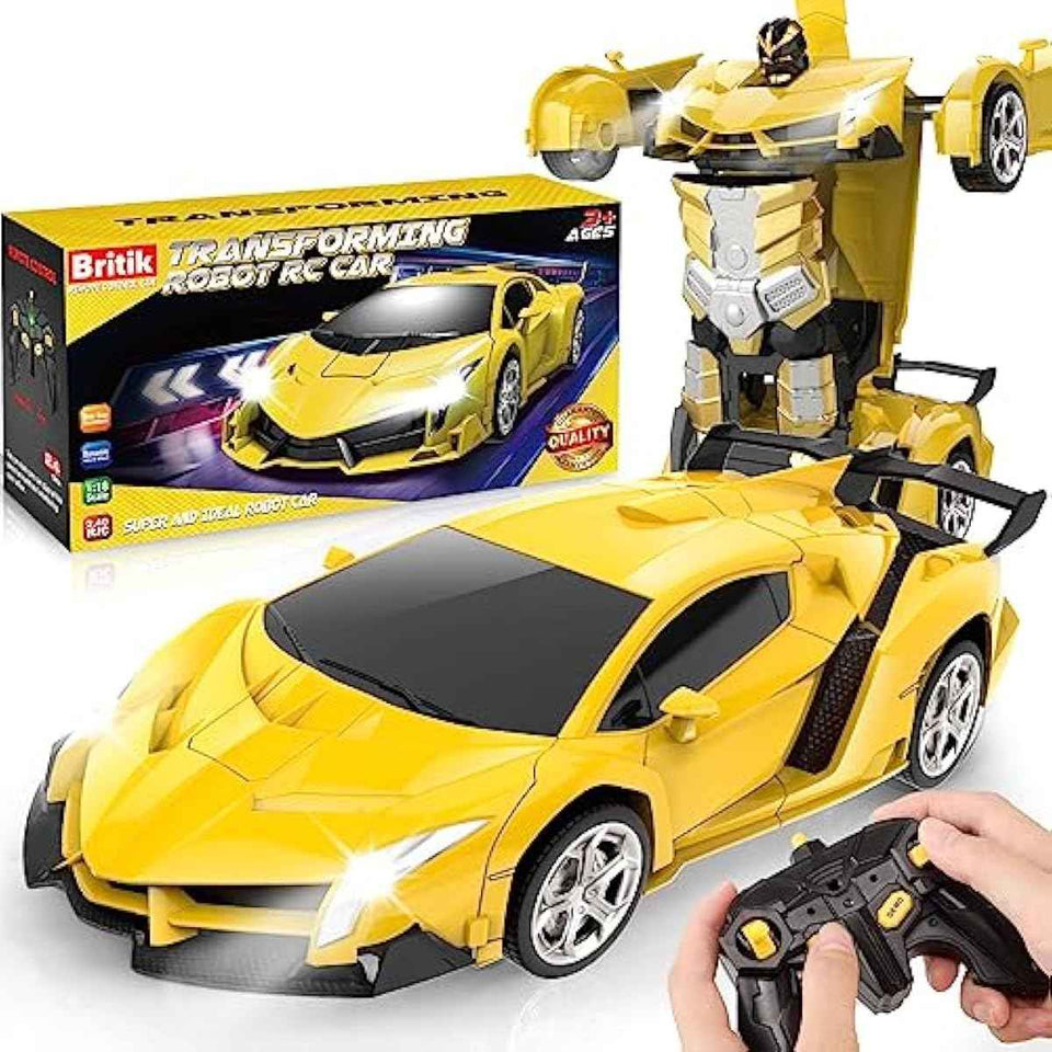 Transform remote control car toy for kids 4-8 years, 2.4GHz frequency, 360° rotation drifting