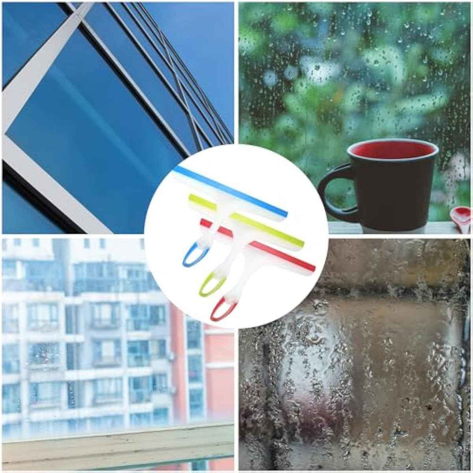 Shower Squeegee for Glass Doors, 3pcs Bathroom Squeegee for Shower Cleaner Squeegee, Window Cleaning Squeegee Glass Shower Door for Car Window Wiper Mirror Windshield