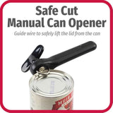 Good Cook Can Opener, Safe Cut Manual Can Opener, no Sharp Can Edges, Black
