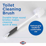 Clorox Toilet Plunger and Bowl Brush Combo with Caddy, 6.75 x 7 x 19.5 in, White/Gray